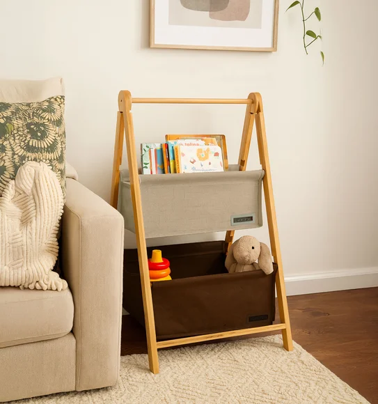 Sophia Laundry Basket Storage Basket Beige and Brown