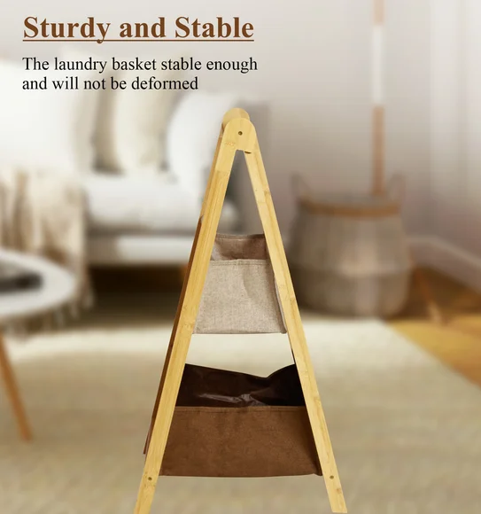 Sophia Laundry Basket Storage Basket Beige and Brown