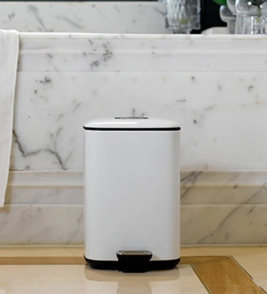 Eko 9388 Regent Deodorizer Compartment Step Bin White