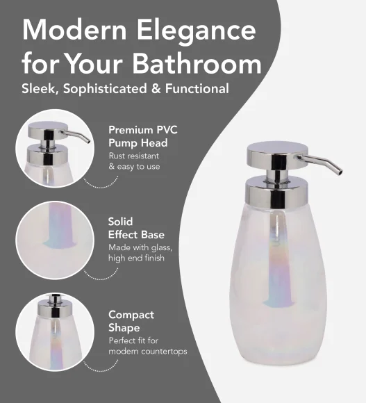 Prism 2 Glass Bath Set Off White