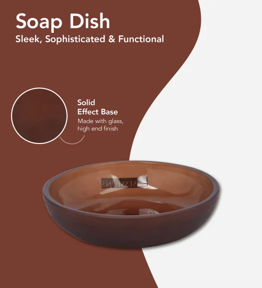 Prism 2 Glass Bath Set Brown