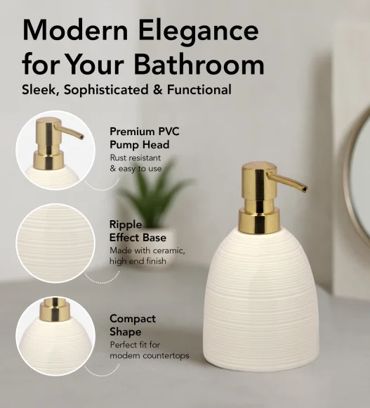Earth 2 Ceramic Bath Set White