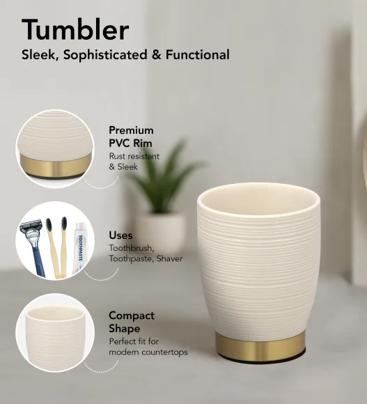 Earth 2 Ceramic Bath Set White