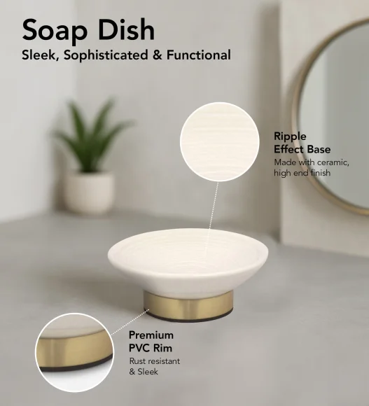 Earth 2 Ceramic Bath Set White