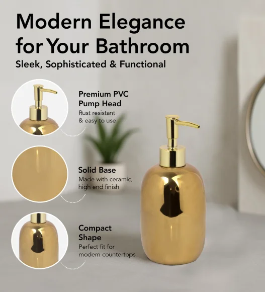 Earth 2 Ceramic Bath Set Gold