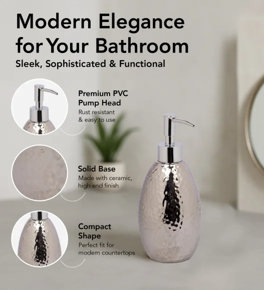 Earth 2 Ceramic Bath Set Silver