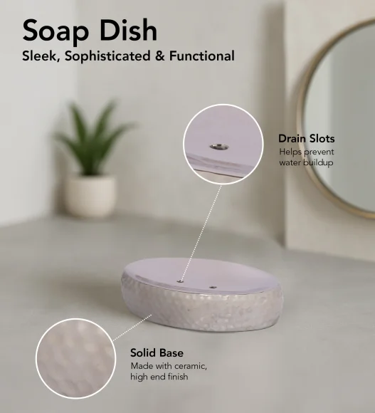 Earth 2 Ceramic Bath Set Silver