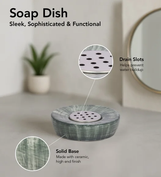Earth 2 Ceramic Bath Set Olive