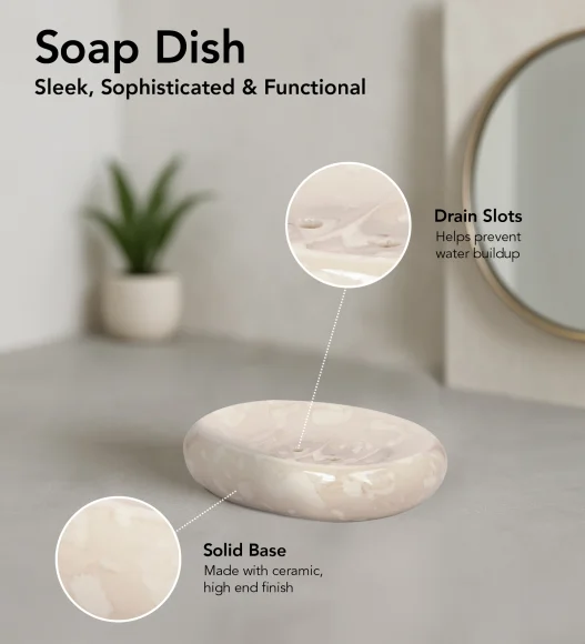 Earth 2 Ceramic Bath Set Cream