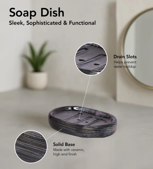 Earth 2 Ceramic Bath Set Black
