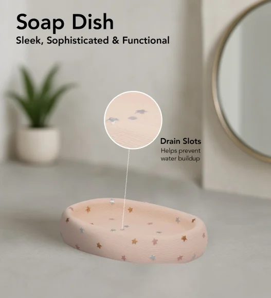 Spaze 2 Polyresin Bath Set Pink