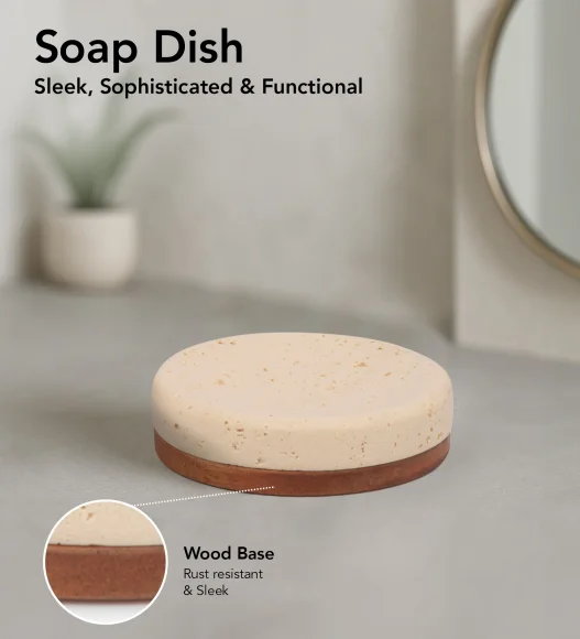 Spaze 2 Polyresin Bath Set Beige