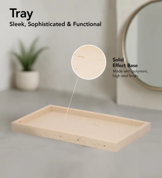 Spaze 2 Polyresin Bath Set Beige