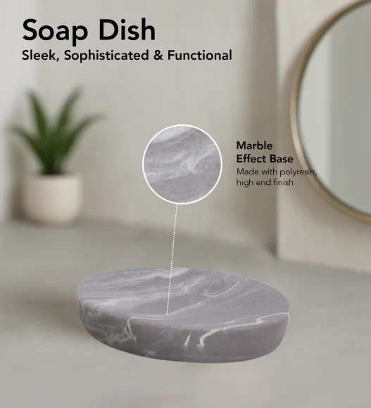 Spaze 2 Polyresin Bath Set Grey