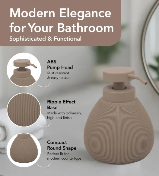 Caddy Polyresin Soap Dispenser Brown