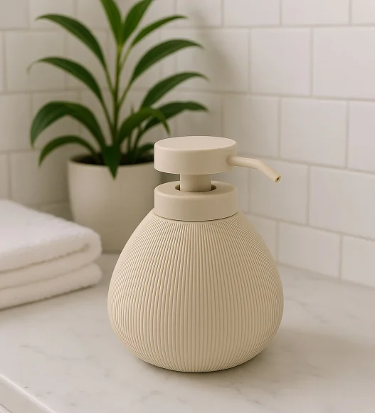 Caddy Polyresin Soap Dispenser Cream