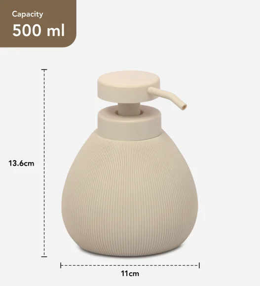 Caddy Polyresin Soap Dispenser Cream