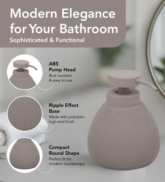 Caddy Polyresin Soap Dispenser Grey
