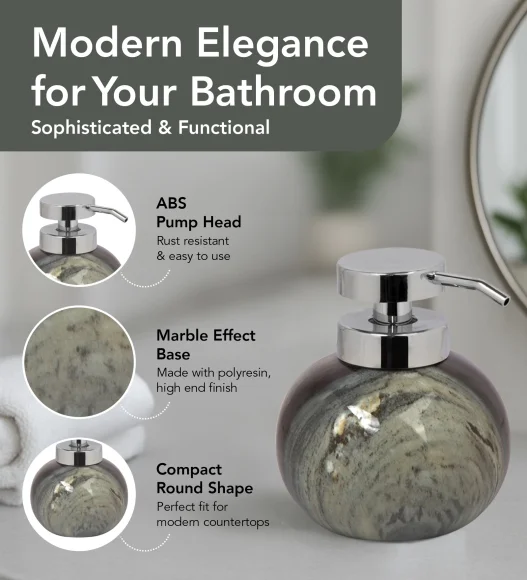 Caddy Polyresin Soap Dispenser Stone
