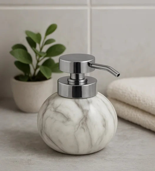 Caddy Polyresin Soap Dispenser White