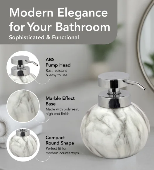 Caddy Polyresin Soap Dispenser White