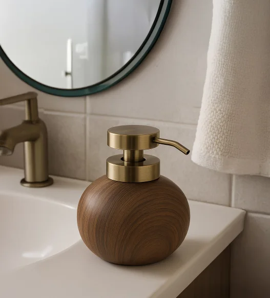 Caddy Polyresin Soap Dispenser Brown