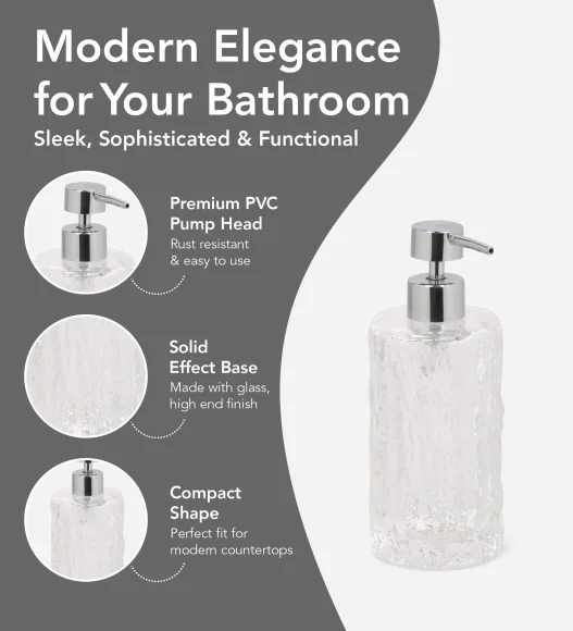 Prism 2 Glass Bath Set Clear