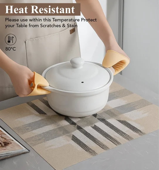 Avono Heat Resistant and Washable Table Mat Beige