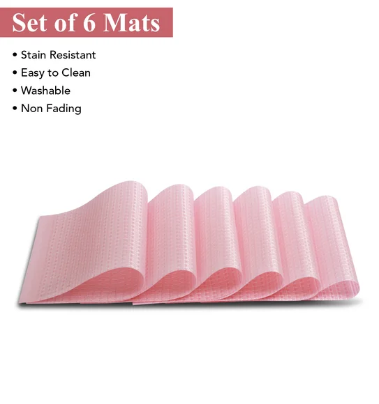 Avono Heat Resistant and Washable Table Mat Pink
