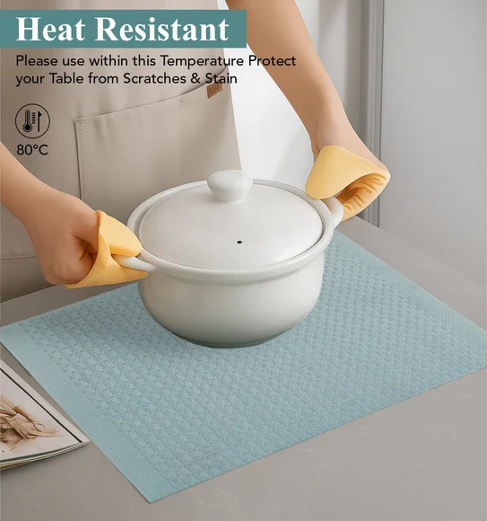 Avono Heat Resistant and Washable Table Mat Aqua