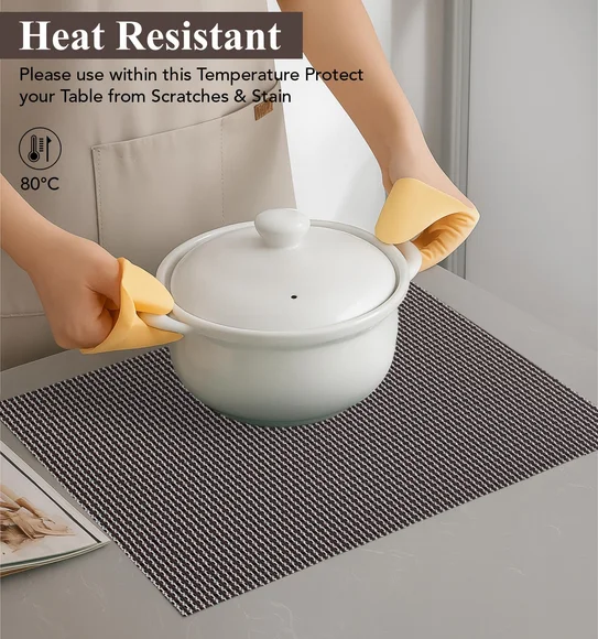 Avono Heat Resistant and Washable Table Mat Grey