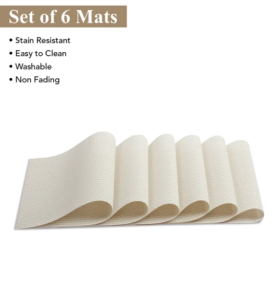 Avono Heat Resistant and Washable Table Mat Cream