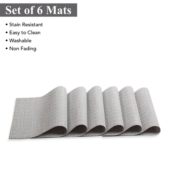 Avono Heat Resistant and Washable Table Mat Light Grey
