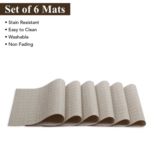 Avono Heat Resistant and Washable Table Mat Beige
