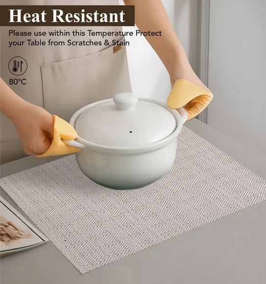 Avono Heat Resistant and Washable Table Mat Beige