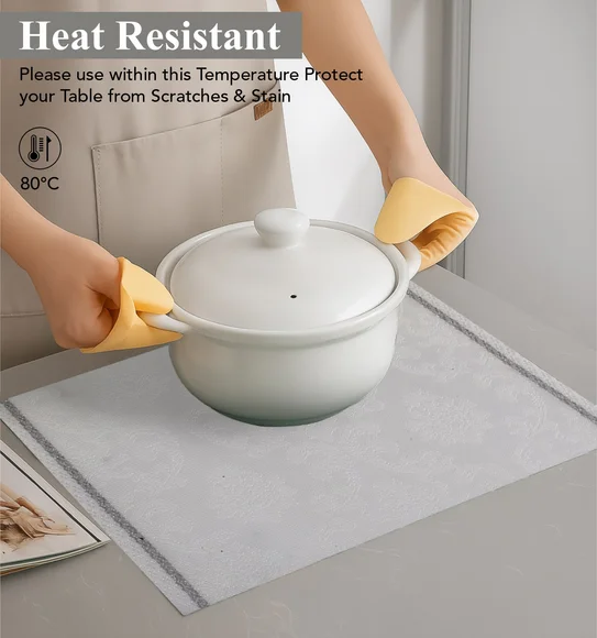 Avono Heat Resistant and Washable Table Mat Cream