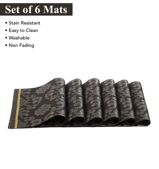 Avono Heat Resistant and Washable Table Mat Black