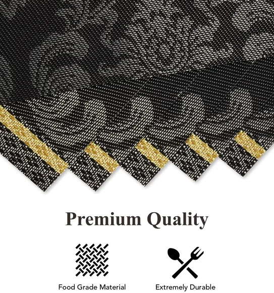 Avono Heat Resistant and Washable Table Mat Black