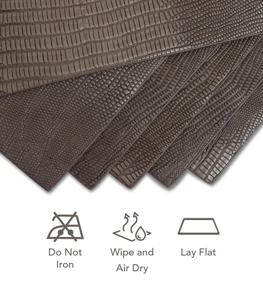 Canvas Solid Dining Table Mat Chocolate
