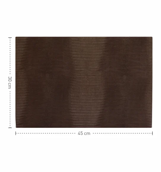 Canvas Solid Dining Table Mat Chocolate