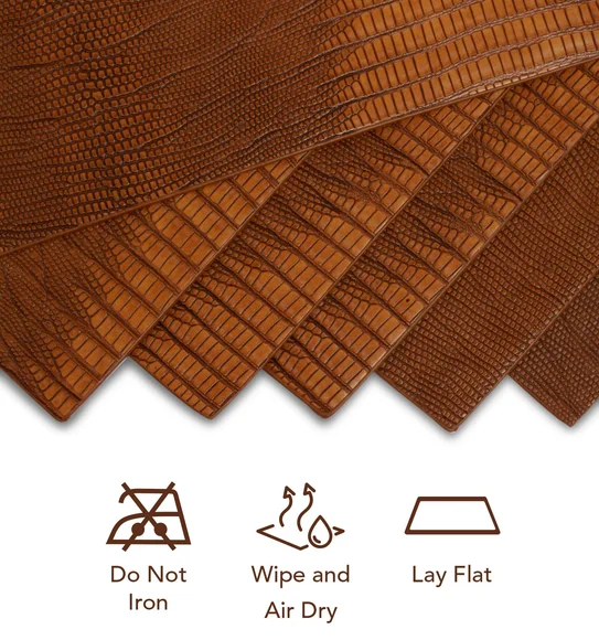 Canvas Solid Dining Table Mat Brown