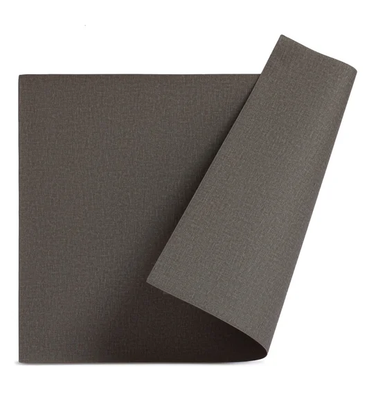 Canvas Solid Dining Table Mat Grey