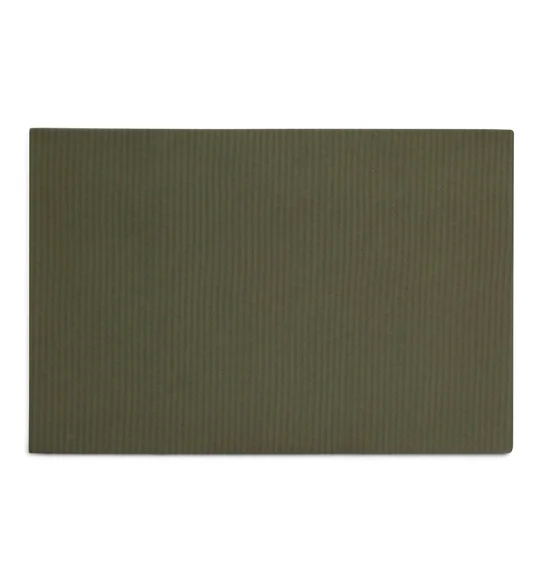 Canvas Solid Dining Table Mat Olive