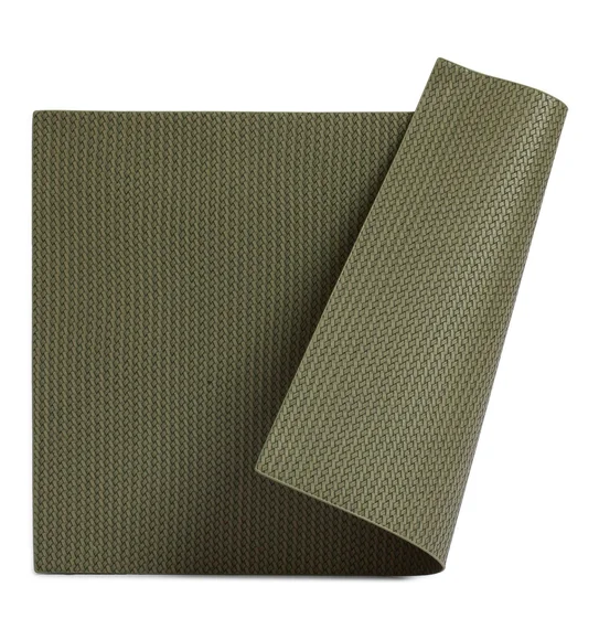 Canvas Solid Dining Table Mat Olive
