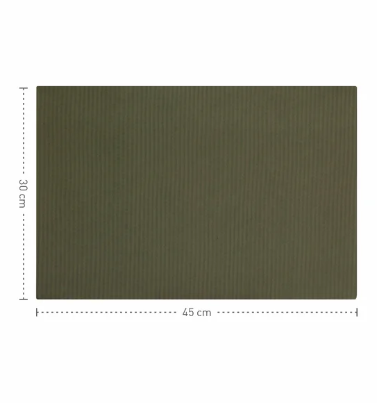 Canvas Solid Dining Table Mat Olive