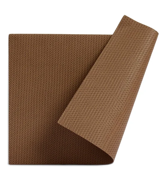 Canvas Solid Dining Table Mat Brown