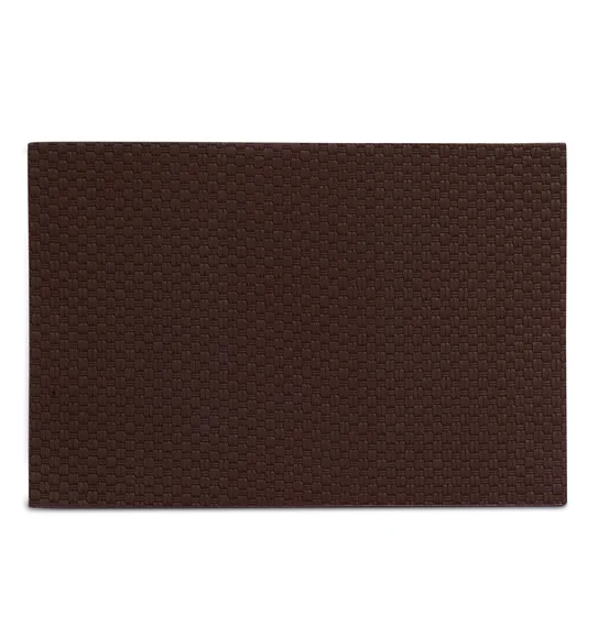 Canvas Solid Dining Table Mat Dark Brown