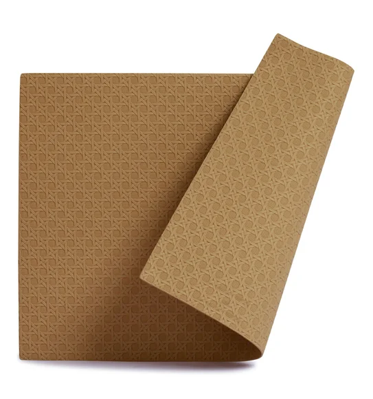 Canvas Solid Dining Table Mat Beige