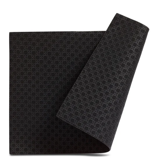 Canvas Solid Dining Table Mat Black
