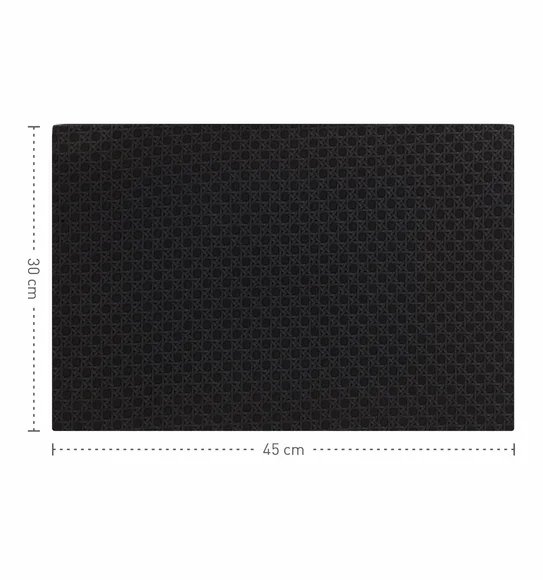 Canvas Solid Dining Table Mat Black
